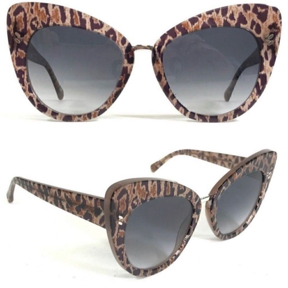 Stella McCartney Sunglasses SC0037S 006 Brown
Leopard Print Oversized Cat Eye